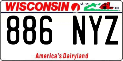 WI license plate 886NYZ