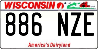 WI license plate 886NZE