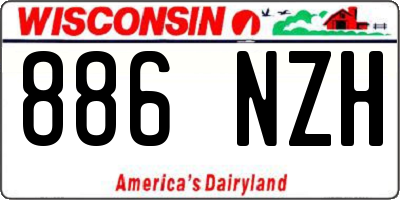 WI license plate 886NZH