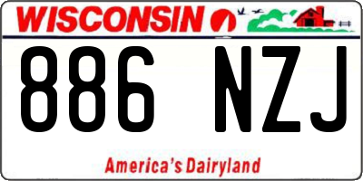 WI license plate 886NZJ
