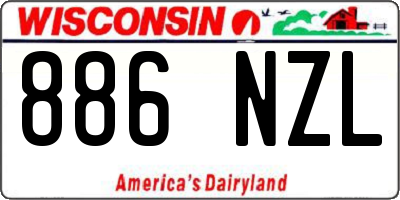 WI license plate 886NZL