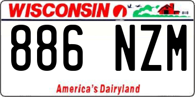 WI license plate 886NZM