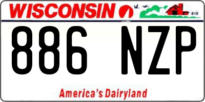 WI license plate 886NZP