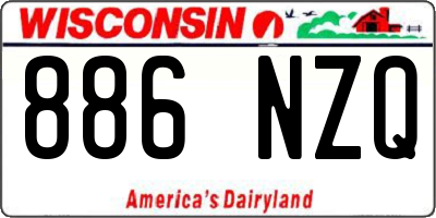 WI license plate 886NZQ