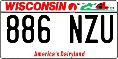 WI license plate 886NZU