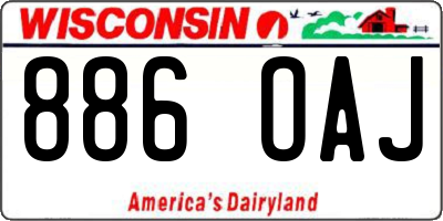 WI license plate 886OAJ
