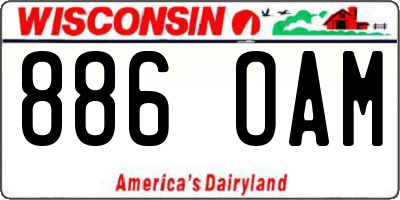WI license plate 886OAM