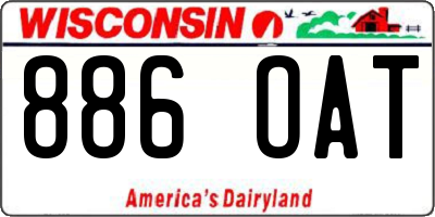 WI license plate 886OAT