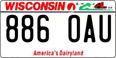 WI license plate 886OAU