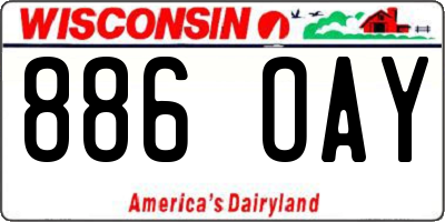 WI license plate 886OAY
