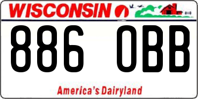 WI license plate 886OBB