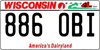 WI license plate 886OBI