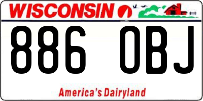 WI license plate 886OBJ