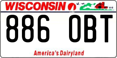 WI license plate 886OBT