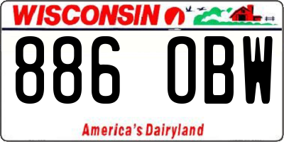 WI license plate 886OBW