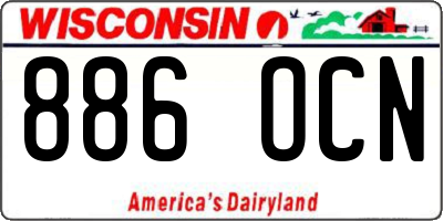 WI license plate 886OCN