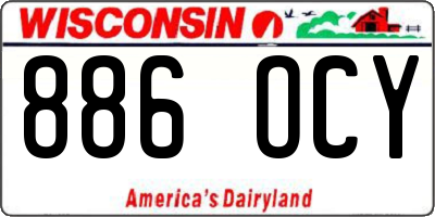 WI license plate 886OCY