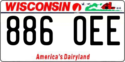 WI license plate 886OEE