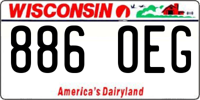 WI license plate 886OEG
