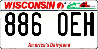 WI license plate 886OEH
