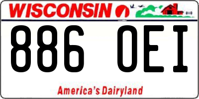 WI license plate 886OEI