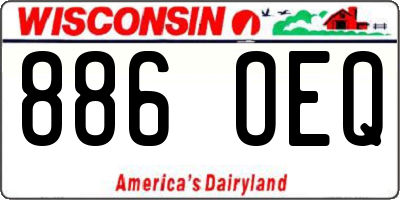 WI license plate 886OEQ