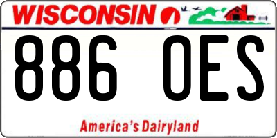 WI license plate 886OES