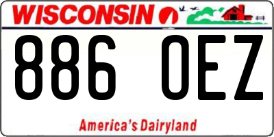 WI license plate 886OEZ