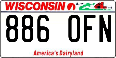 WI license plate 886OFN