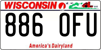 WI license plate 886OFU