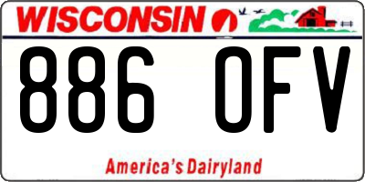 WI license plate 886OFV
