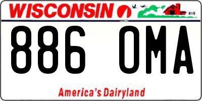 WI license plate 886OMA