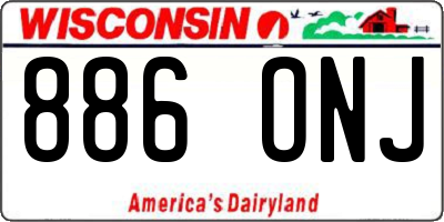 WI license plate 886ONJ