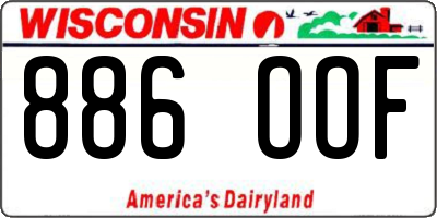 WI license plate 886OOF