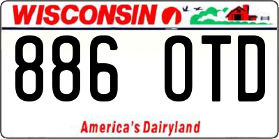 WI license plate 886OTD