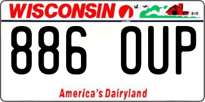 WI license plate 886OUP