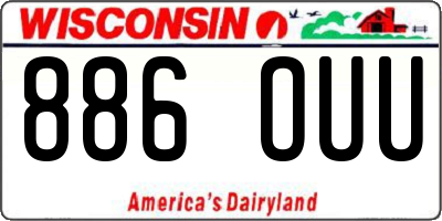 WI license plate 886OUU