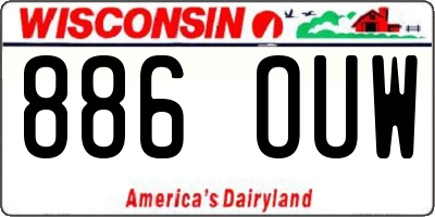 WI license plate 886OUW
