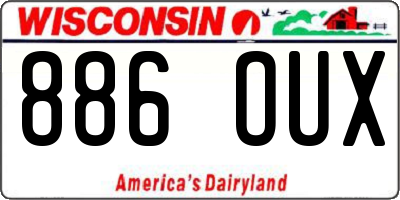 WI license plate 886OUX