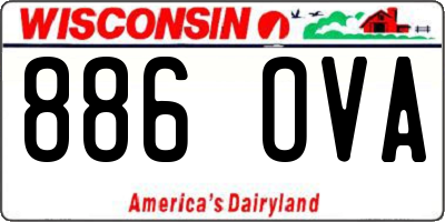 WI license plate 886OVA