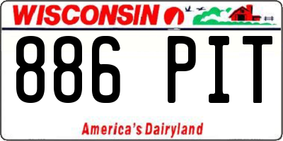 WI license plate 886PIT