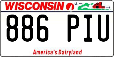 WI license plate 886PIU