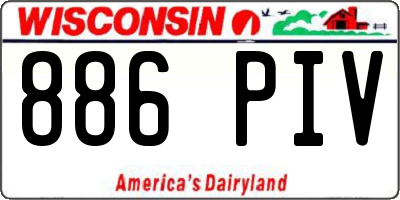 WI license plate 886PIV