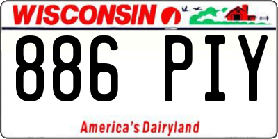 WI license plate 886PIY