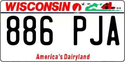 WI license plate 886PJA