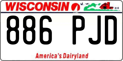 WI license plate 886PJD
