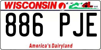 WI license plate 886PJE