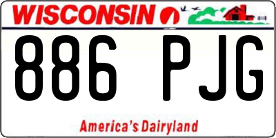 WI license plate 886PJG