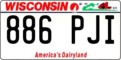 WI license plate 886PJI