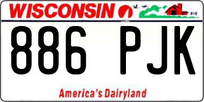 WI license plate 886PJK